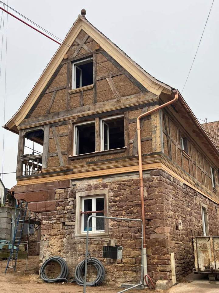 Maison à colombages en rénovation Strasbourg