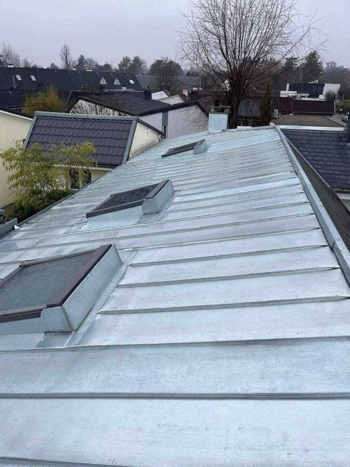 Toiture en métal avec fenêtres de toit Strasbourg